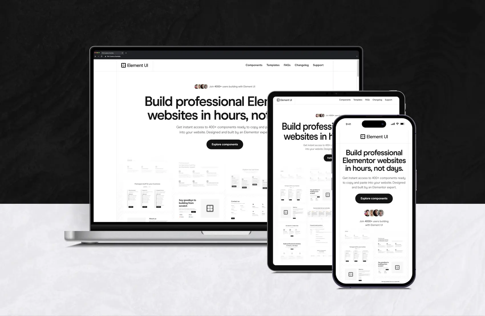 Website we built for Element UI