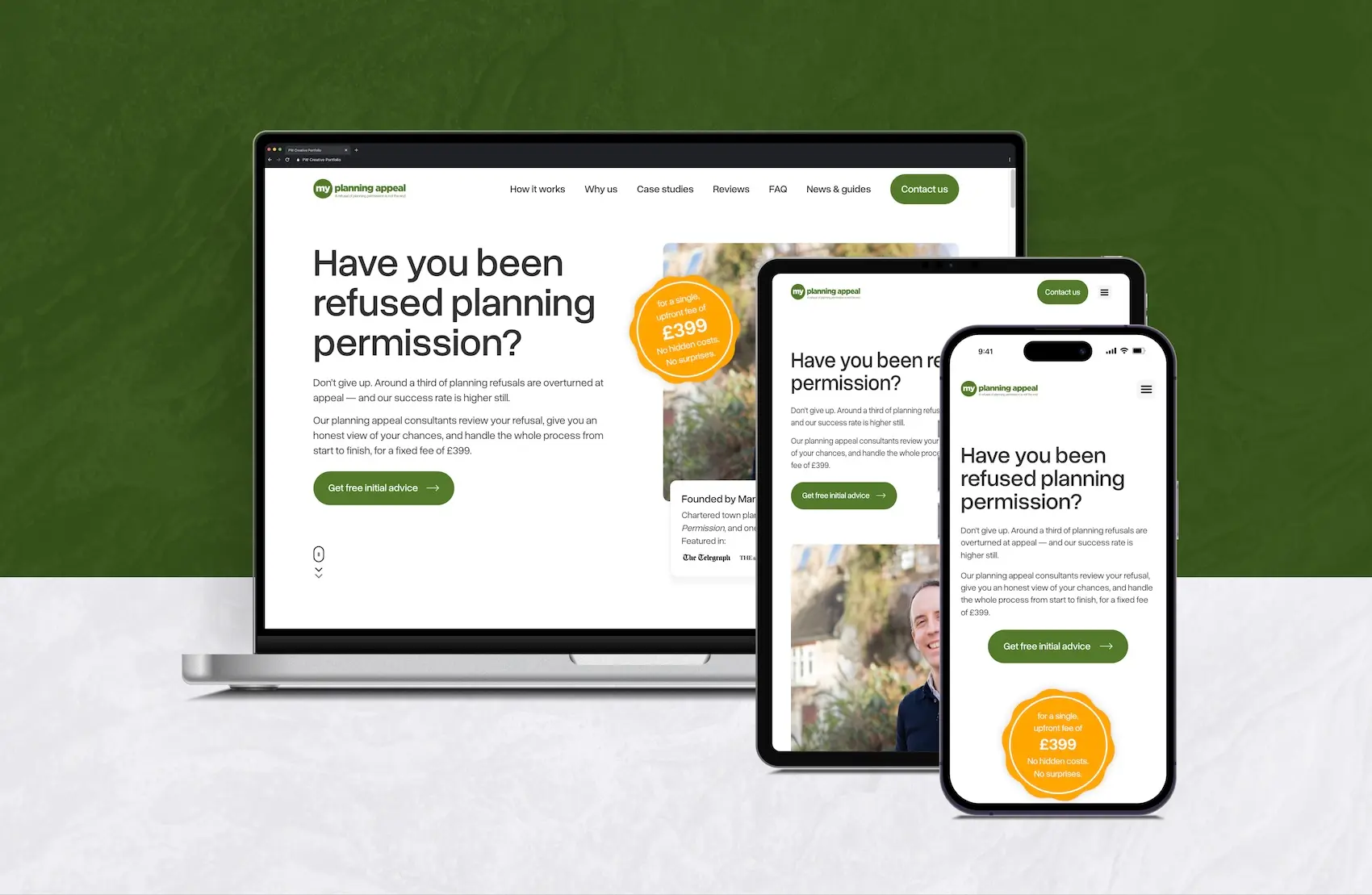 Website we built for My Planning Appeal