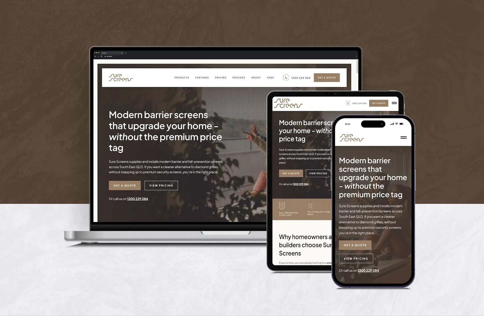 Website we built for Sure Screens