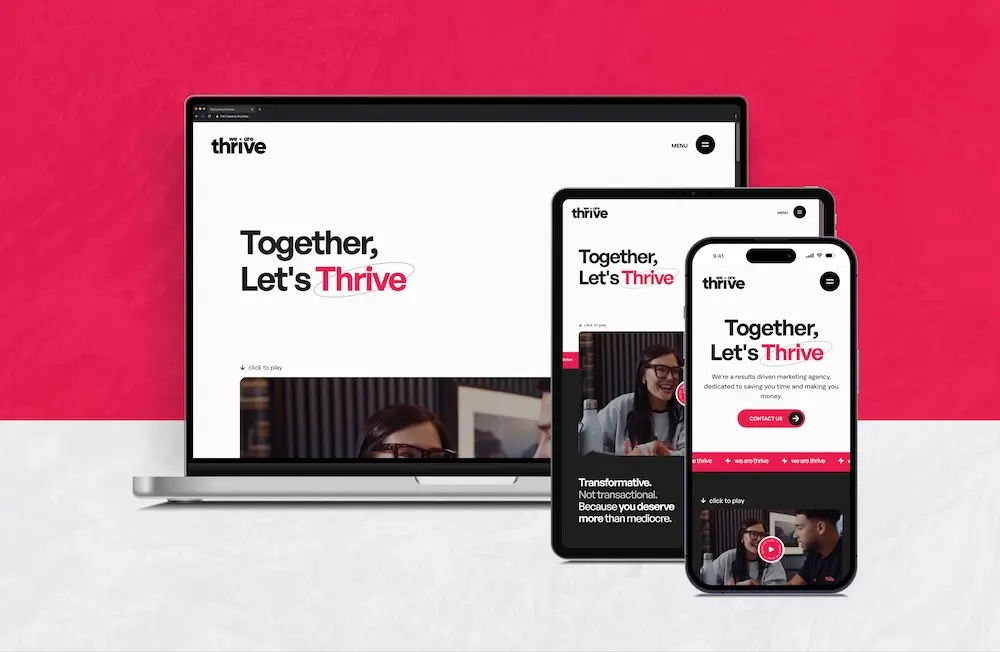 Website we built for Thrive Marketing